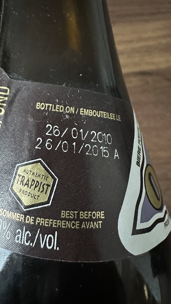 2010 bottle label