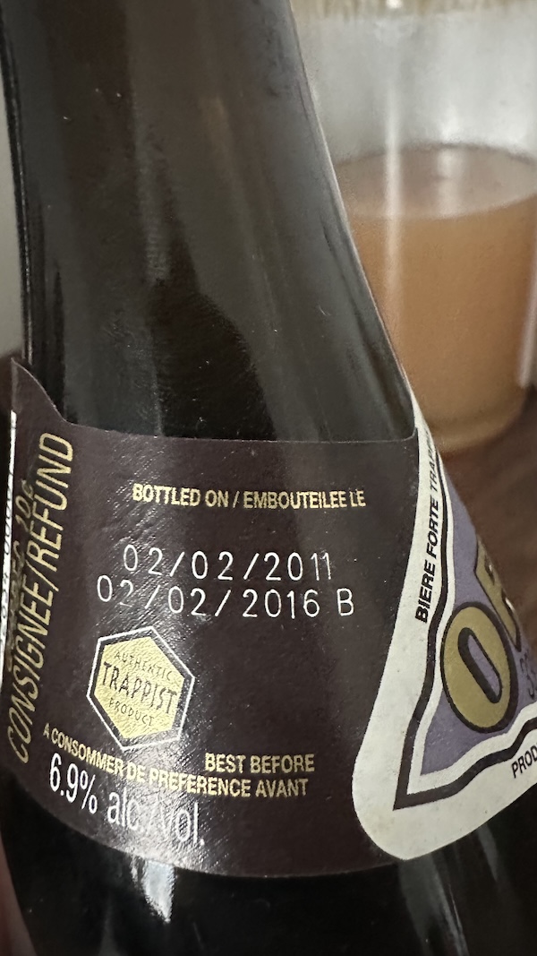 2011 bottle label