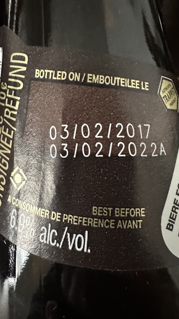 2017 bottle label