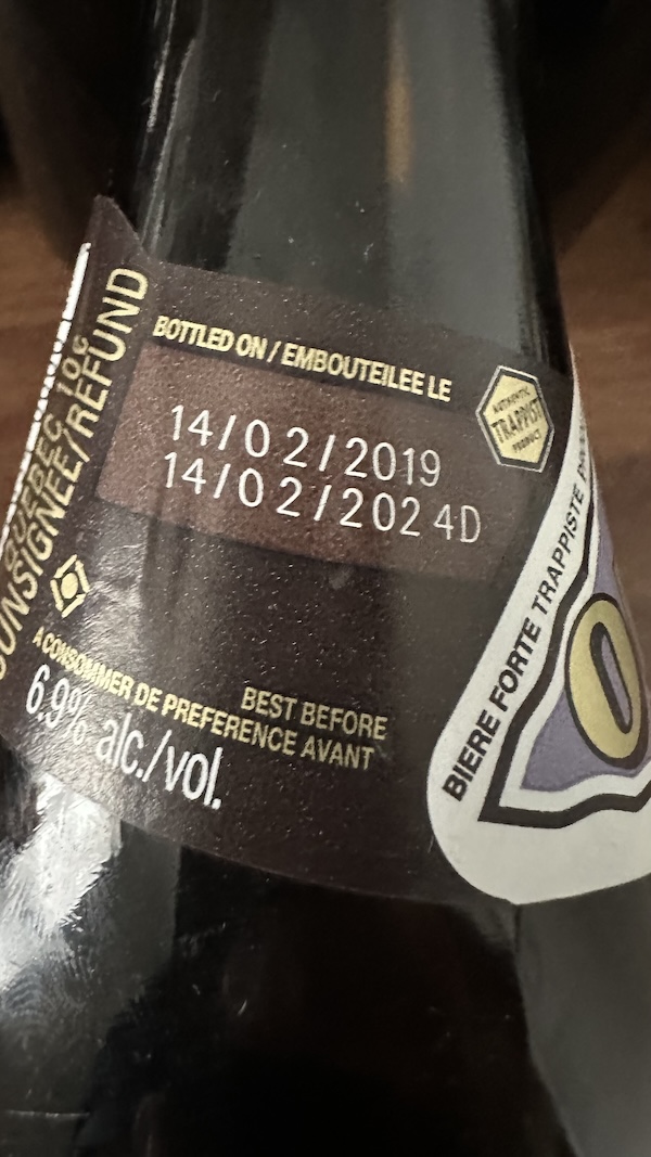 2019 bottle label
