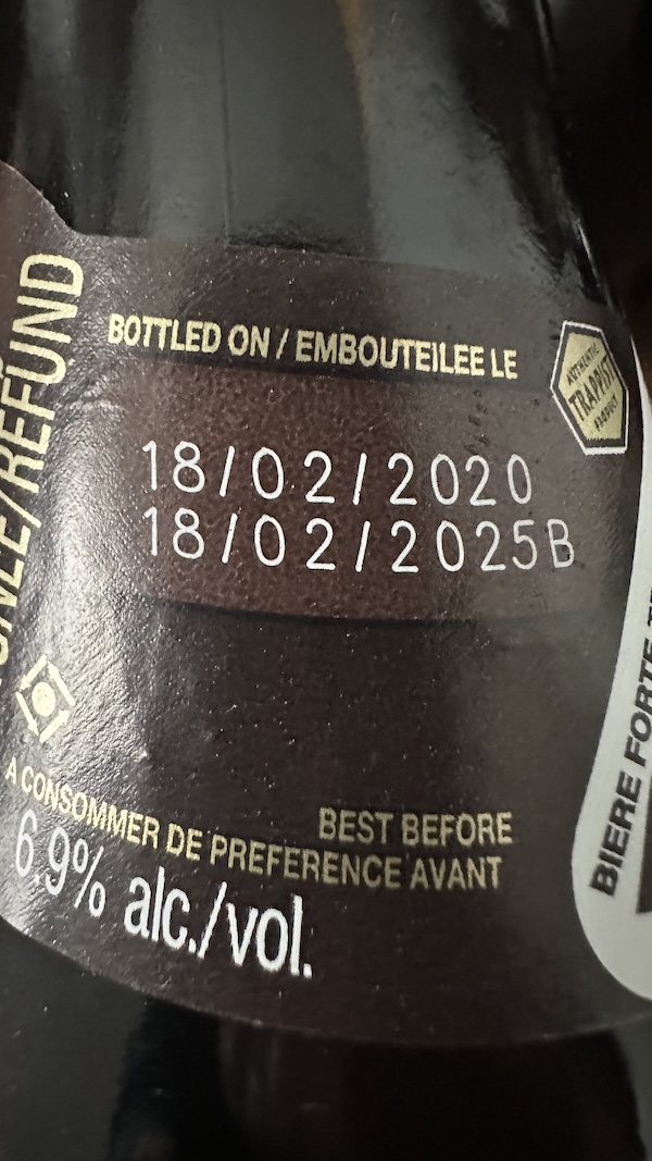 2020 bottle label