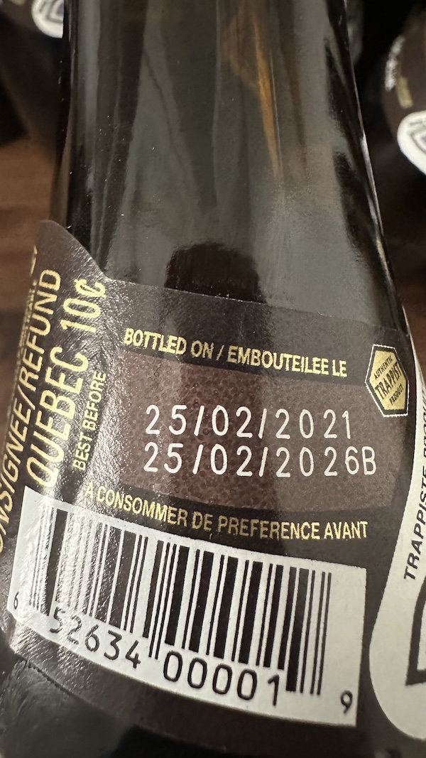 2021 bottle label