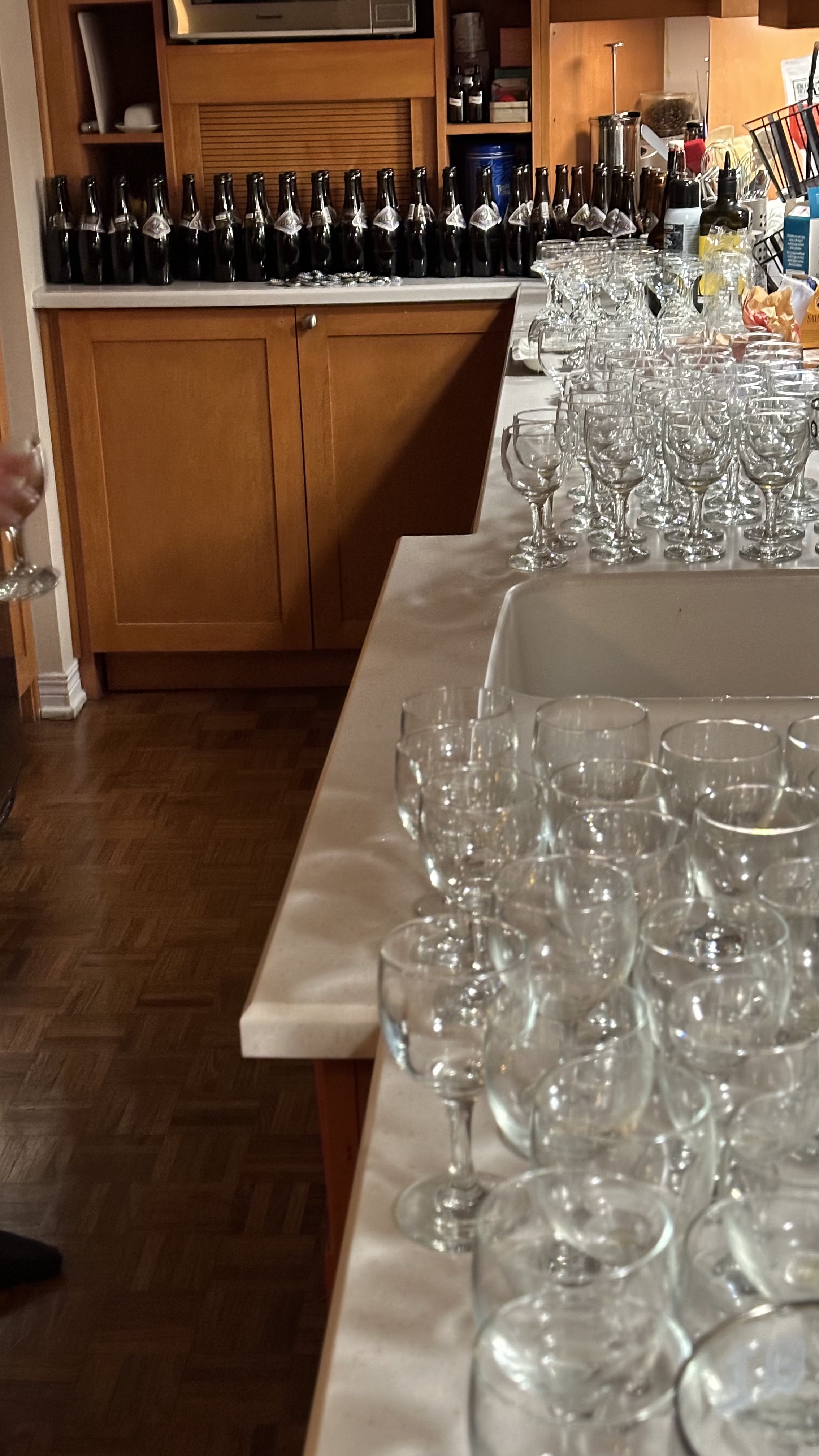 The kitchen after the tasting.